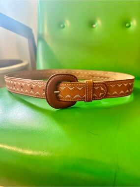 Western Style Belt with Stitching